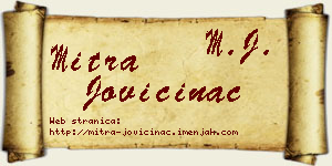 Mitra Jovičinac vizit kartica